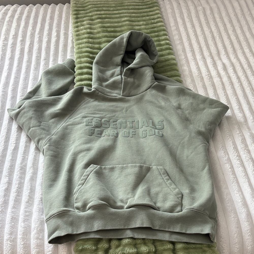 Fear of God Essentials Sage Green Hoodie